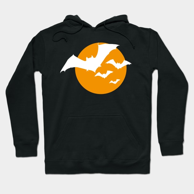 Halloween Moon Scary Bats Hoodie by Shirtbubble